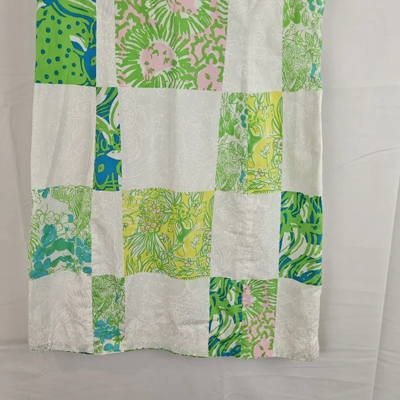 Lilly Pulitzer Janice Shift Mini Dress Lioness Patchwork Resort Fit Size 6 - Picture 5 of 9